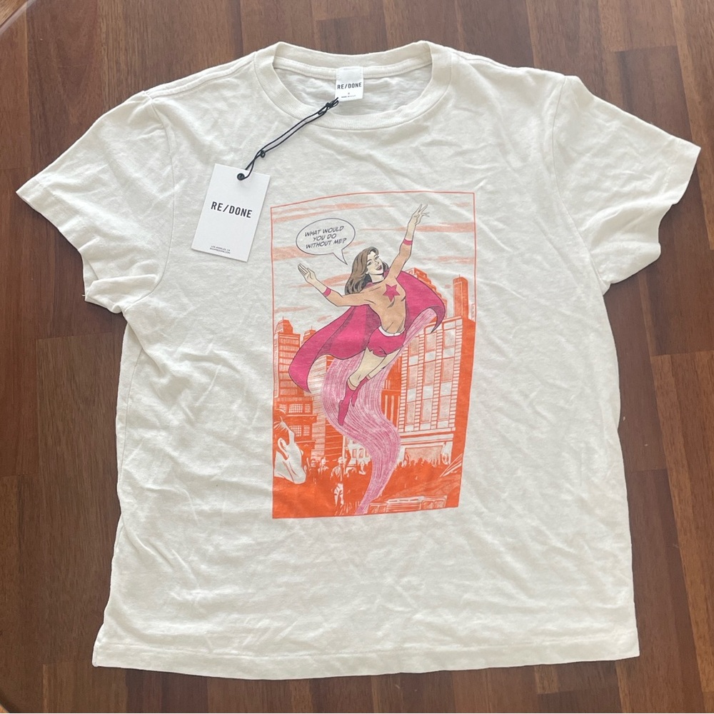 Re/Done Classic Superhero Graphic Tee NWT